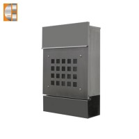 Outside vertical steel wall mounted mailbox