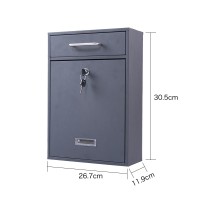 Free Sample Supply Mounted Indoor House and Vertical Shape Combination Lock Stainless Steel and Galvanized sheet Mail Box