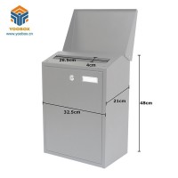 Modern Galvanized Steel White Parcel Locker Mailbox